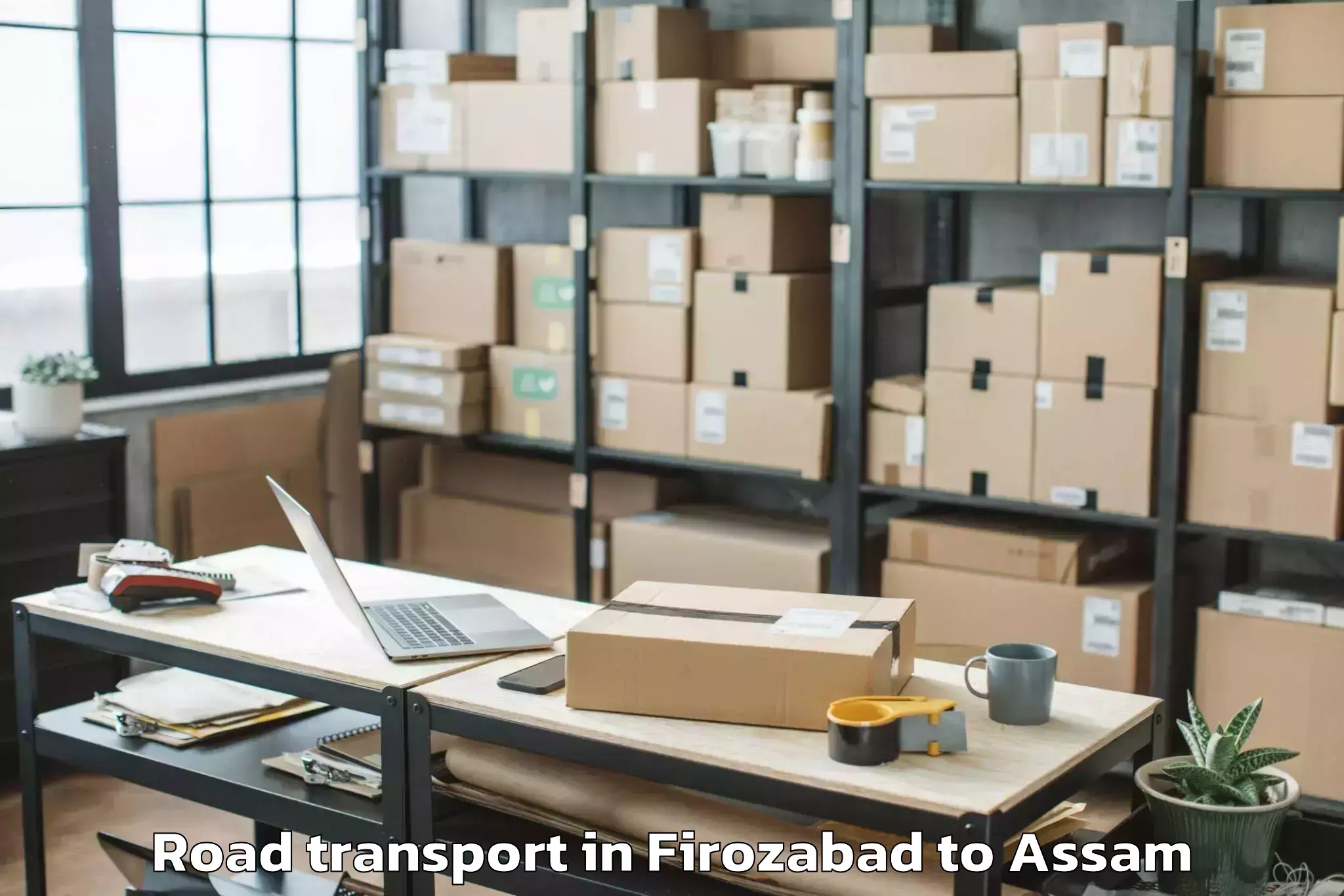 Affordable Firozabad to Bilasipara Road Transport